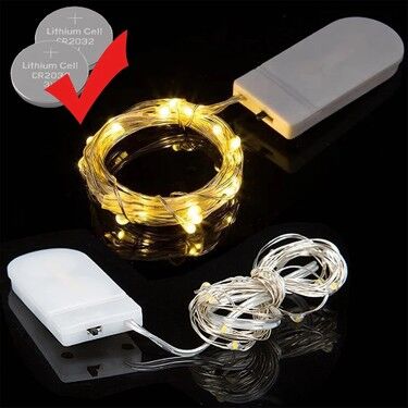 3 Metre Peri Led CR2032 Led Işık Pilller Dahildir