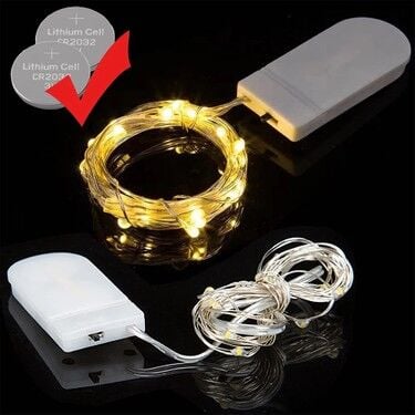 3 Metre Peri Led CR2032 Led Işık Pilller Dahildir