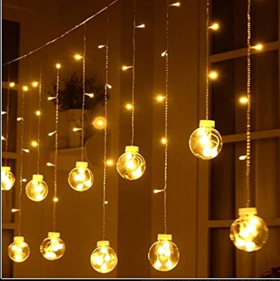Dekoratif Led Işıklı Top Perde Led 8 Fonksiyonlu 3m