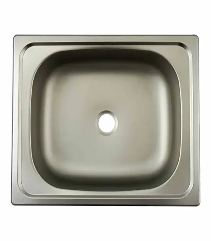 SİNKON Paslanmaz Krom Eviye Ankastre Evye 40x50 Küçük Sifon Dahildir