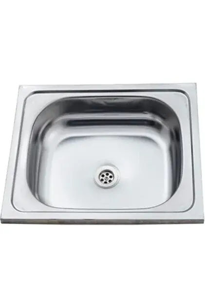SİNKON 40x50 Cm Paslanmaz Krom Evye (İNCE KROM) ( Daire Içi Mutfak Tezgahlarına Uyumlu Değildir.)