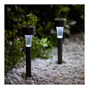 28 Cm Siyah Solar Saplama Güneş Enerjili Bahçe Işıklandırması Solar Aydınlatma