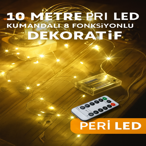 10 Metre Peri Led Kumandalı 8 Fonksiyonlu Peri Led Toptan