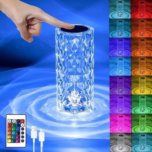 Kristal Masa Lambası Usb Kristal Kumandalı Masa Lambası