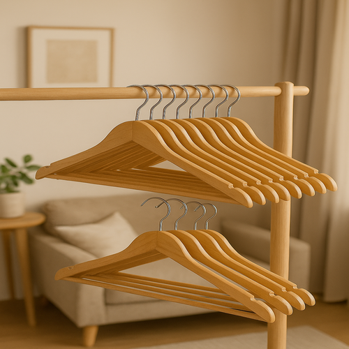 120 Adet Ahşap Elbise Askısı