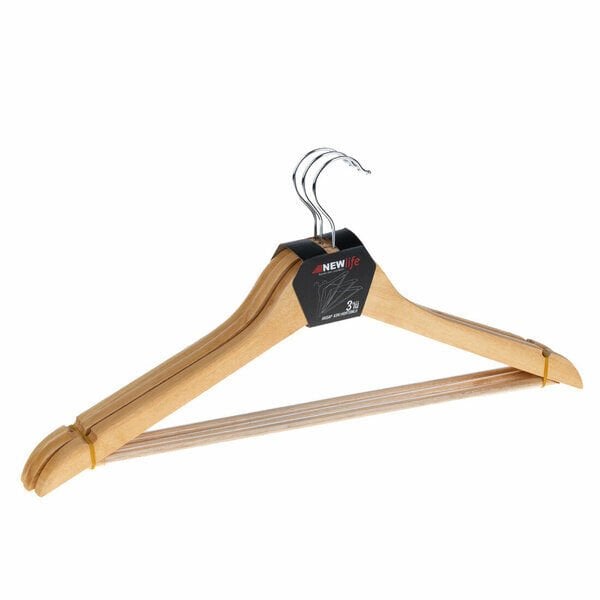 New Life Doğal Ahşap Elbise Askısı