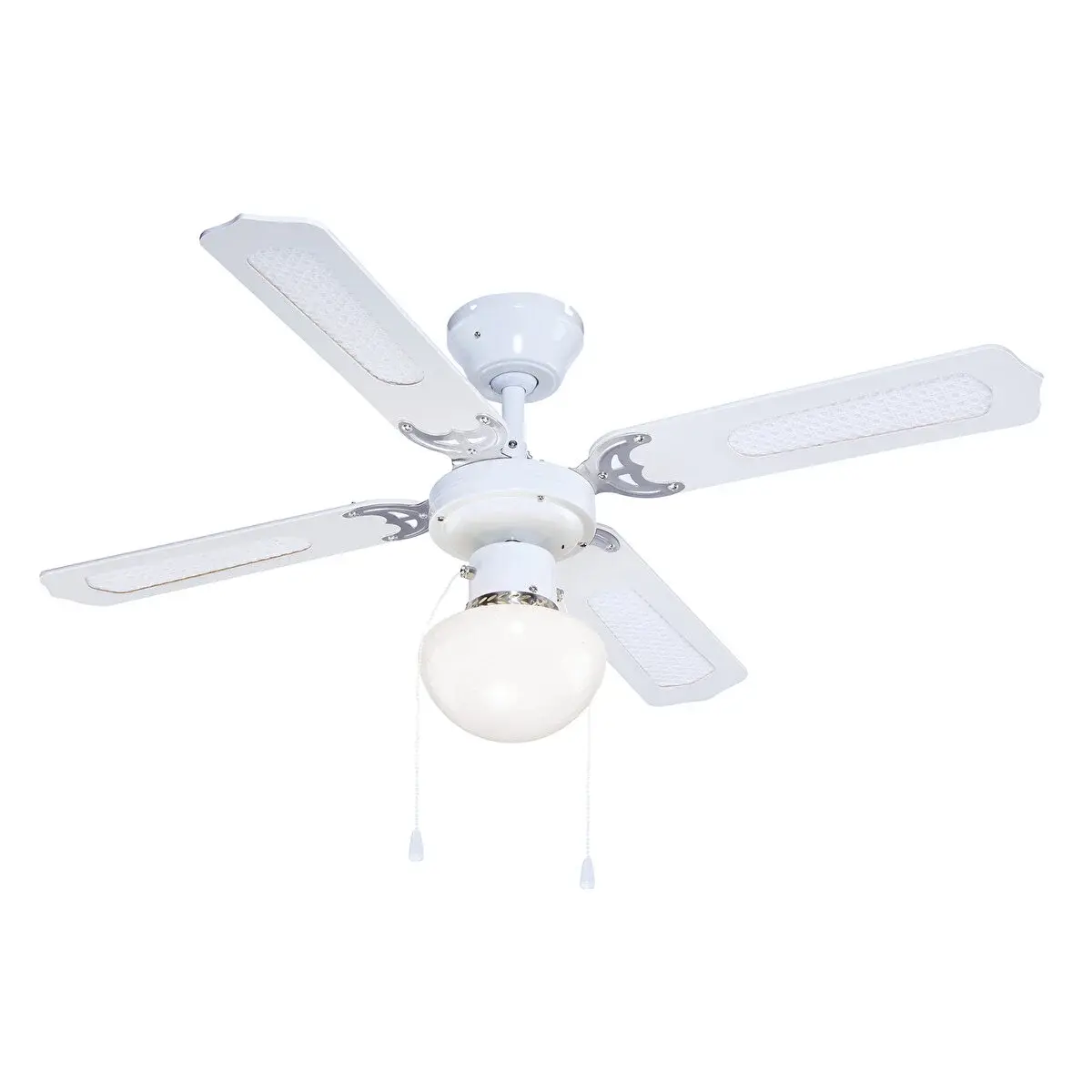 Lari 4 Kanatlı Aydınlatmalı Tavan Vantilatörü Beyaz