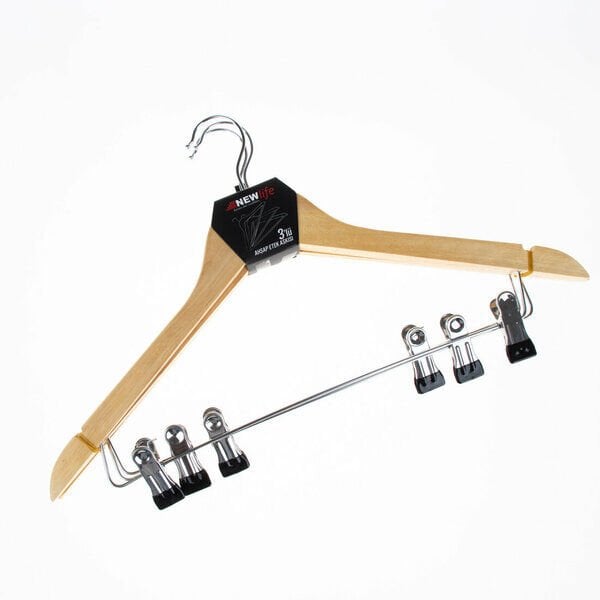 Ahşap Mandallı Elbise Askısı Toptan Ahşap Askı 12 Adet