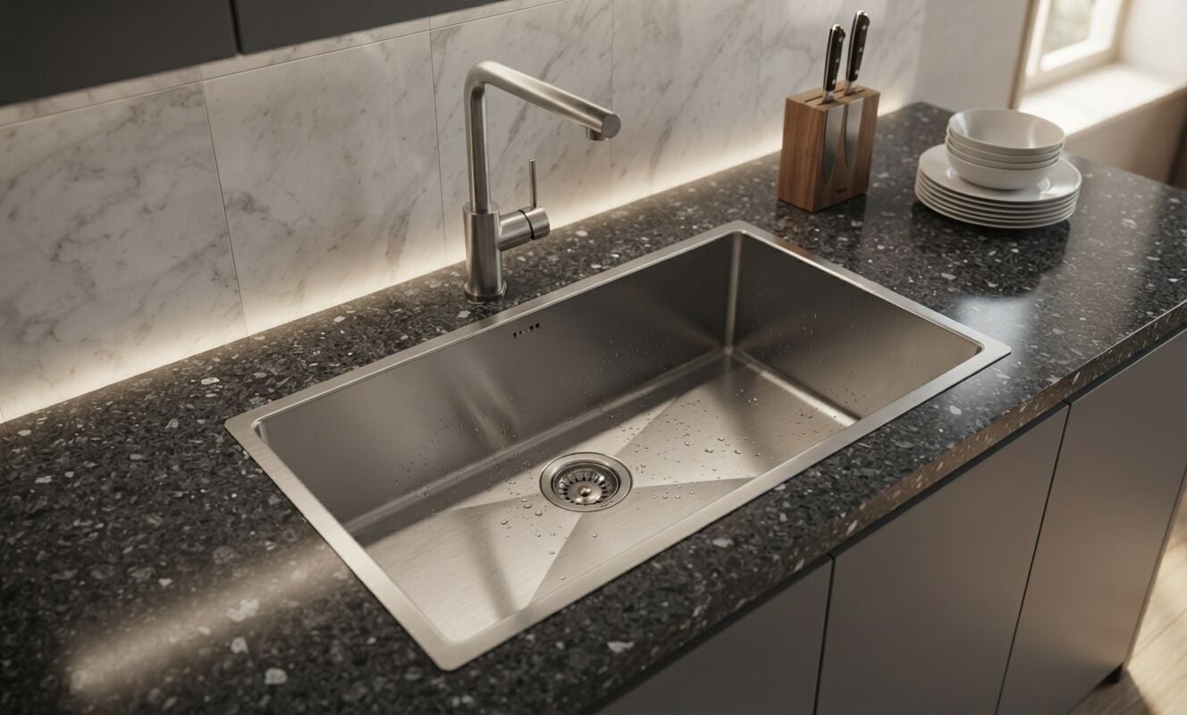 SİNKON 40x66 SH4066 Paslanmaz Krom El İşçilikli Evye
