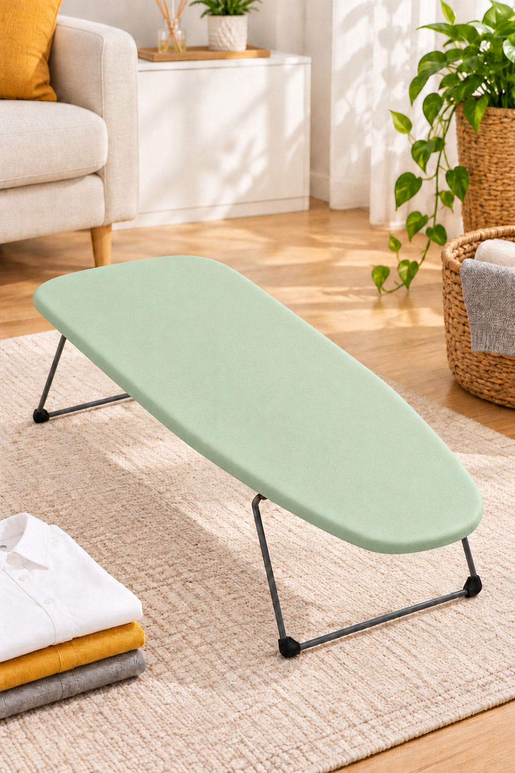 Mini Ütü Masası Taşınabilir Toptan Ütü Masası 30x75 (Yeşil)